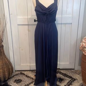 Anthropologie Current Air Empire Navy Maxi Dress